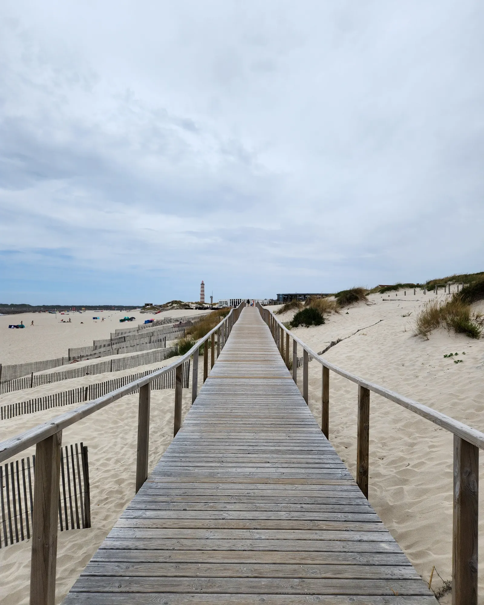 Boardwalk through the sand at Costa Nova
