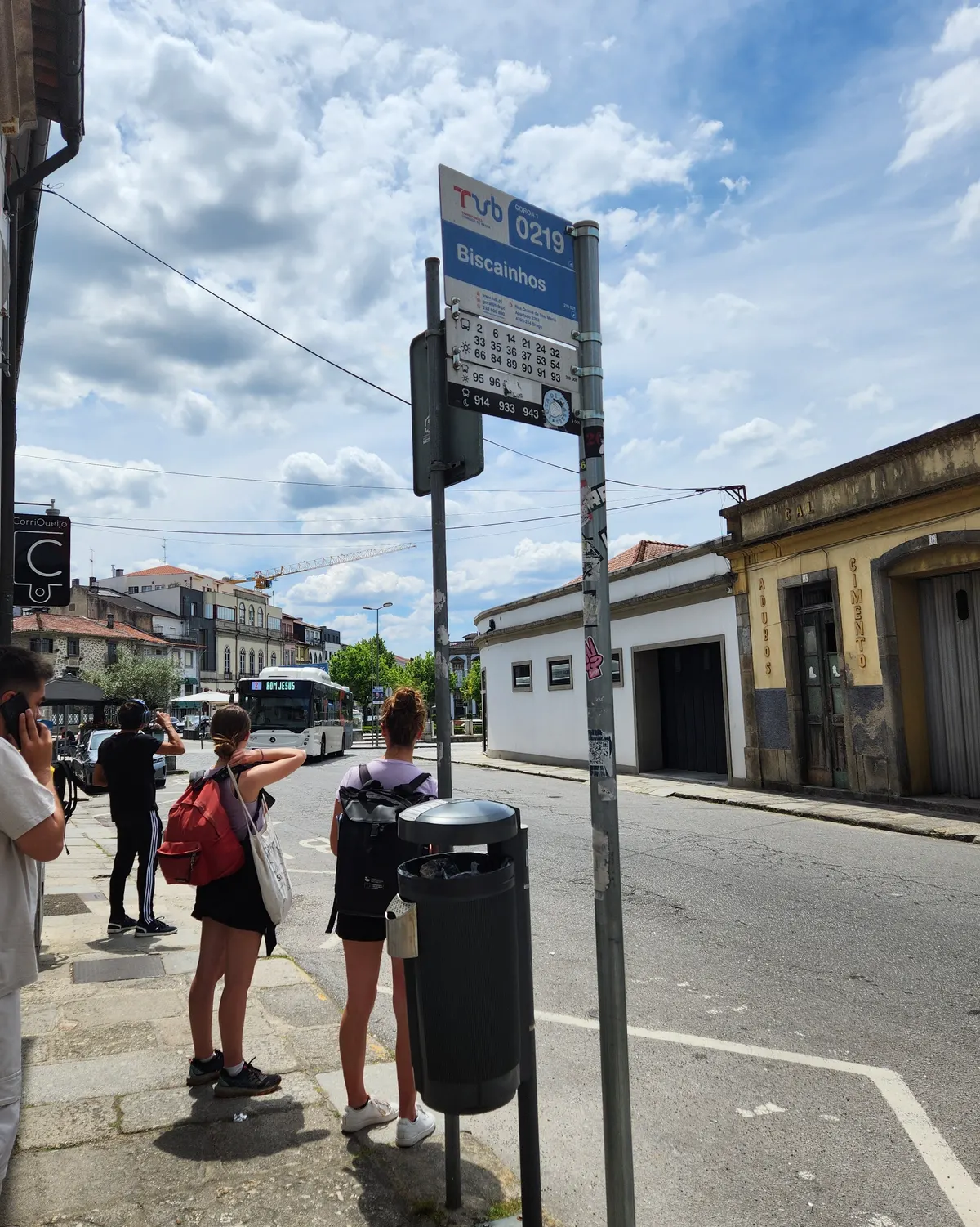 Bus stop on the way to Bom Jesus in Braga